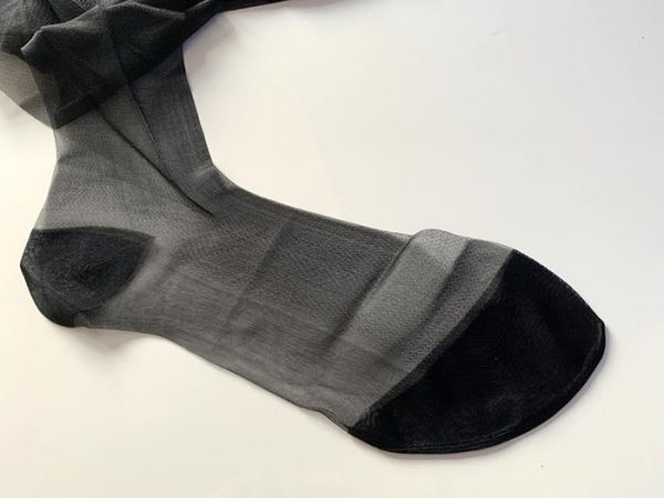 MEC Vintage Nylonstrümpfe RHT Nylons Schwarz US 10,5 Extra Lang