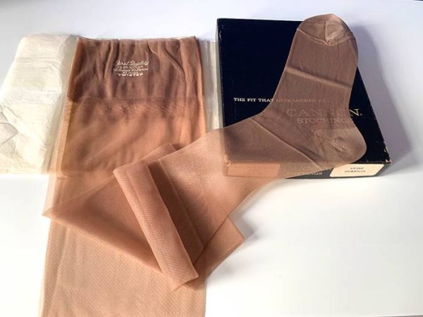 Cannon edele Vintage Nylonstrümpfe RHT Nylons US 10,5 Lang