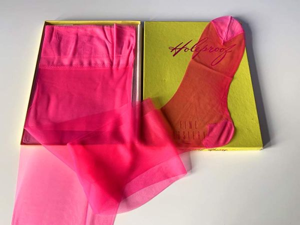 Holeproof Vintage Nylonstrümpfe Pink Nylons US 10,5 Lang