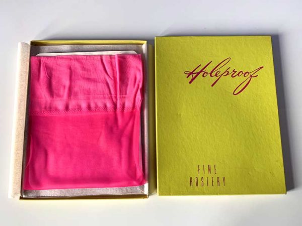 Holeproof Vintage Nylonstrümpfe Pink Nylons US 10,5 Lang