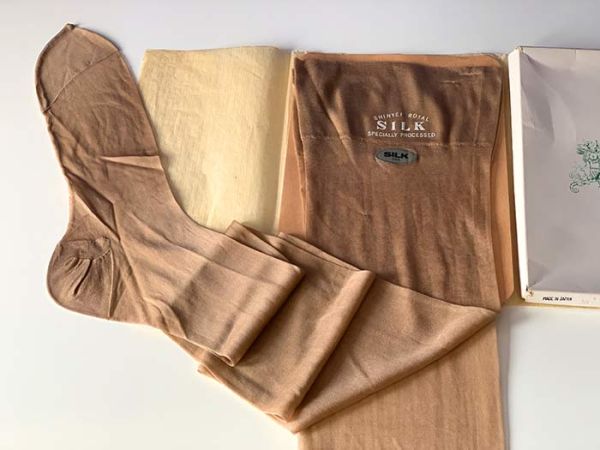 Shinyei Royal Japanische Vintage 100% Seidenstrümpfe US 11,5 XL