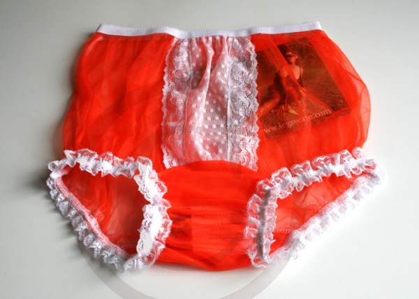 Retro Style Pin Up Nylon Höschen Orange