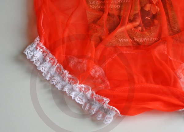 Retro Style Pin Up Nylon Höschen Orange