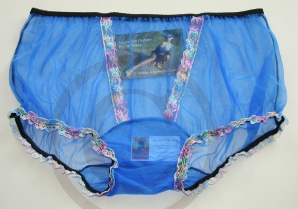 Retro Style Sexy Blaues Nylon Höschen
