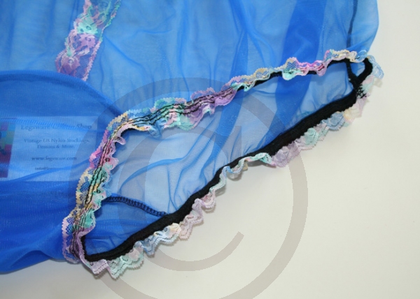 Retro Style Sexy Blaues Nylon Höschen