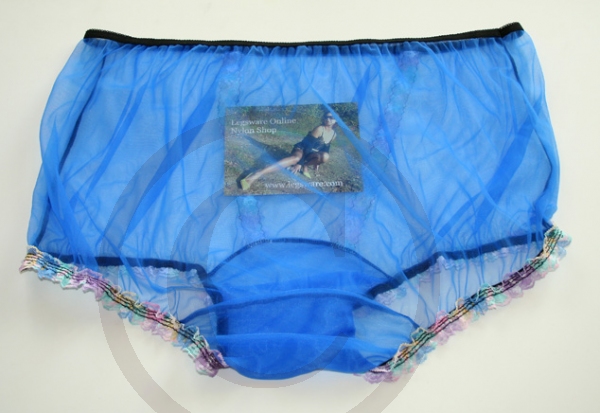 Retro Style Sexy Blaues Nylon Höschen
