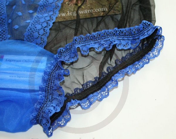 Pin-Up Style Black Sheer Nylon Panty Large