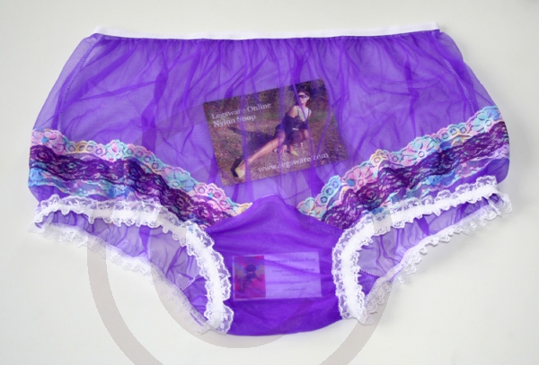 Vintage Style Sexy Lilac Nylon Pin UP Panty