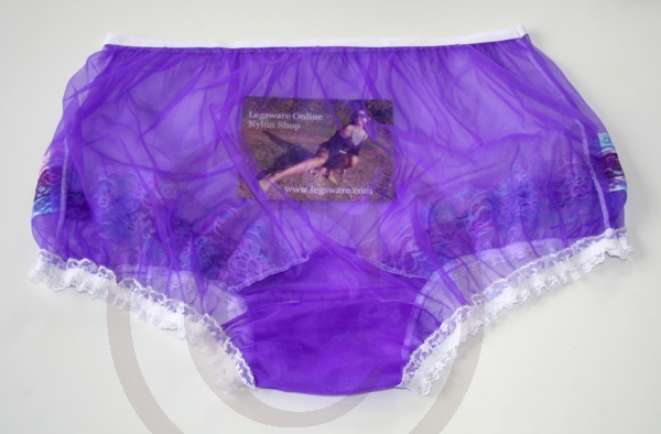 Vintage Style Sexy Lilac Nylon Pin UP Panty