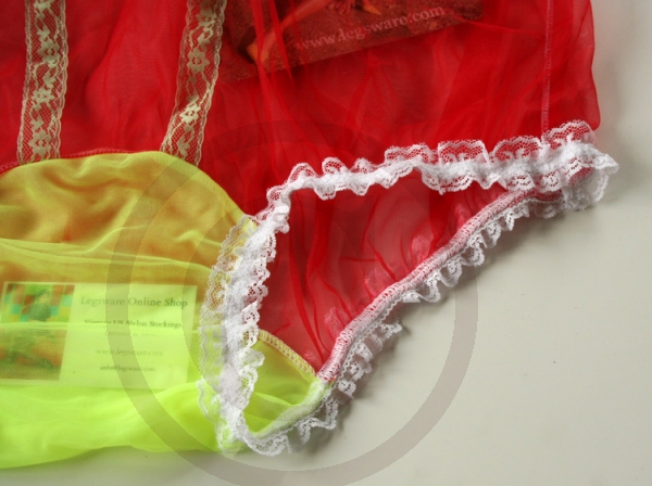 Red Sexy Sissy Style Nylon Panty Brief 3 XL