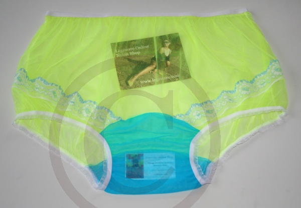 Pin-Up Style Sassy Sheer Yellow Nylon Panty