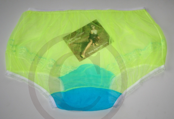 Pin-Up Style Sassy Sheer Yellow Nylon Panty
