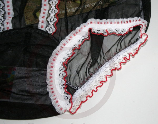 Vintage Look Sexy Black Nylon Panty Large