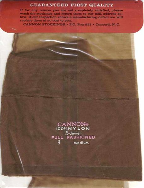Cannon FF Seamed US Stockings Sz 9 Medium