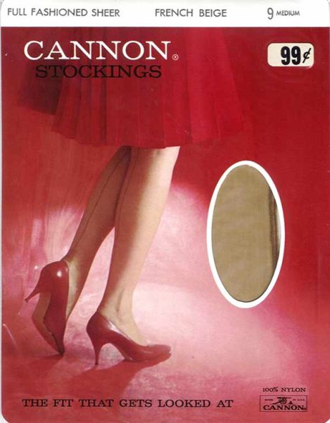 Cannon FF Seamed US Stockings Sz 9 Medium