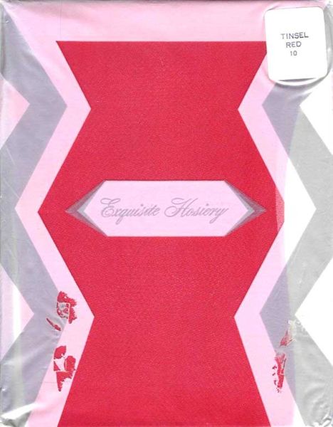 Exquisite alte rote US Nylon Strümpfe Gr. 10