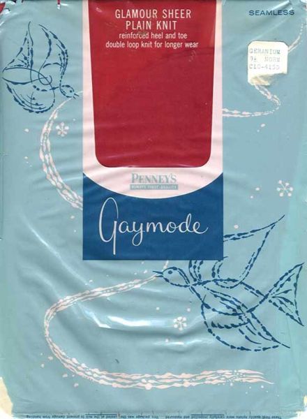Gaymode Vintage Red US Nylons Sz 9,5 M