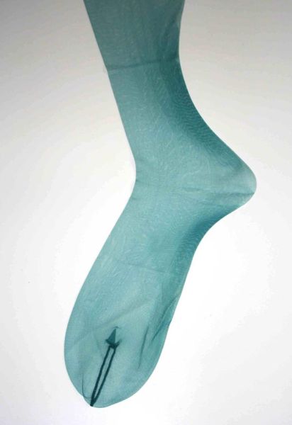 Grüne Barefoot Vintage US Nylonstrümpfe Gr. 10,5