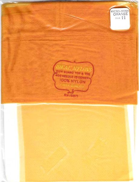 Ideal Vintage Nylonstrümpfe Nylons Orange US 11 Lang