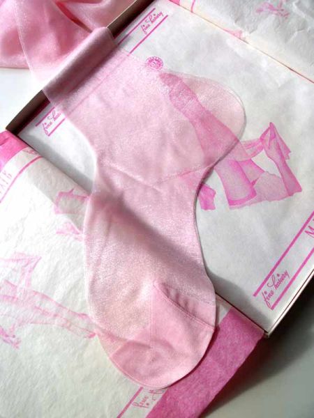 Mayer Old Pink Glitter US Nylons Sz 9 M