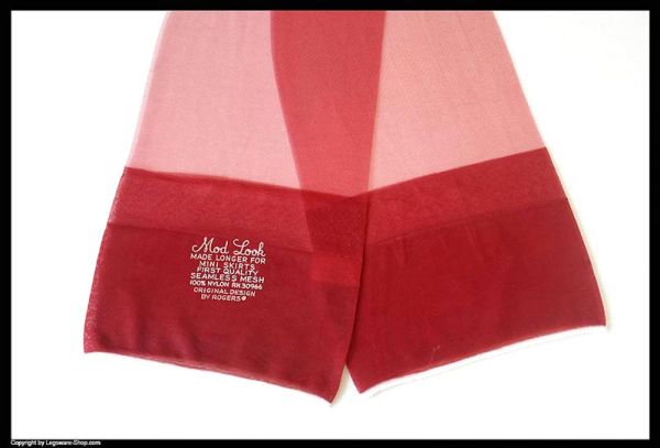 Mod Look Vintage Nylonstrümpfe Rot Nylons US 10 Lang