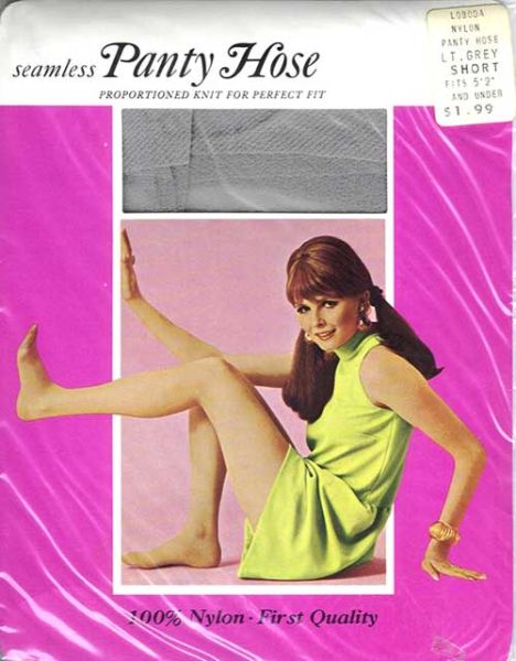 Amerikanische Graue Feinstrumpfhose aus den 60er