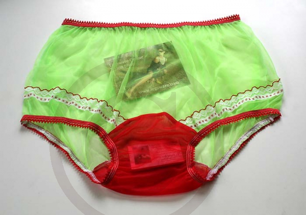 Sexy Neon Grün PIN UP Nylon Höschen