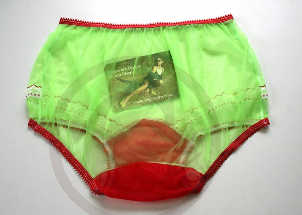 Sexy Neon Grün PIN UP Nylon Höschen