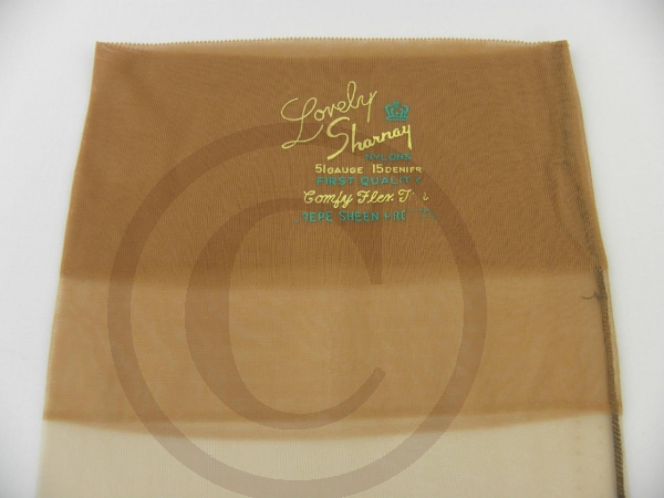 Sharnay Vintage Nahtnylonstrümpfe Design Outline Diamond Ferse US 10 XL