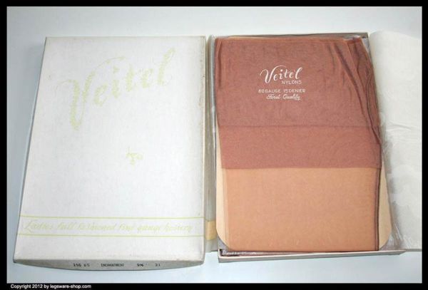 Veitel 156 Naht Nylonstrümpfe schwarze Naht Gr 9,5