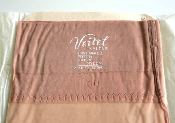 Veitel alte 12 Denier FF US Nahtnylons Gr. 9,5