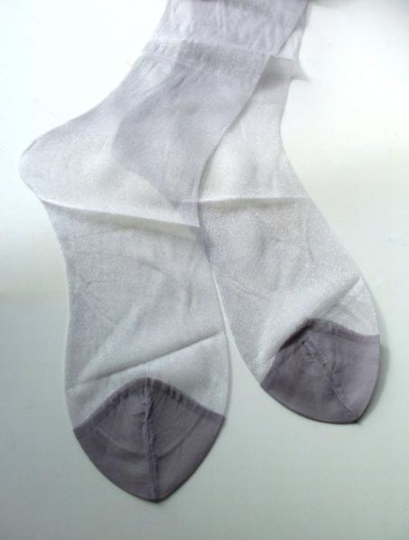 Whisper glänzende alte silberne US Nylon Strümpfe