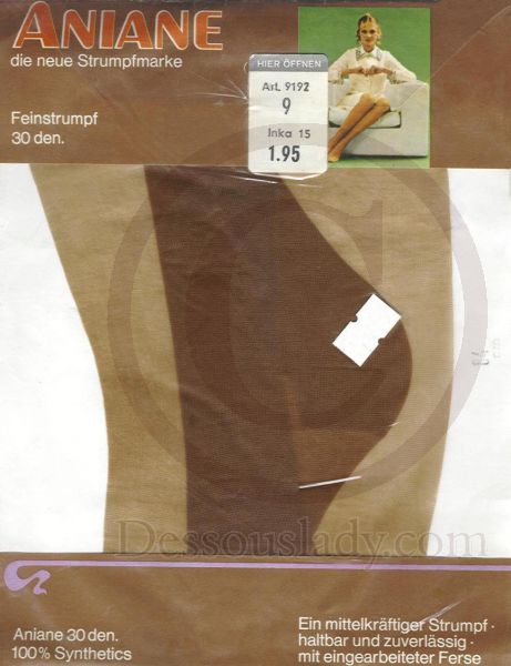 Aniane Vintage Old Nylon Stockings Sz 9 XL