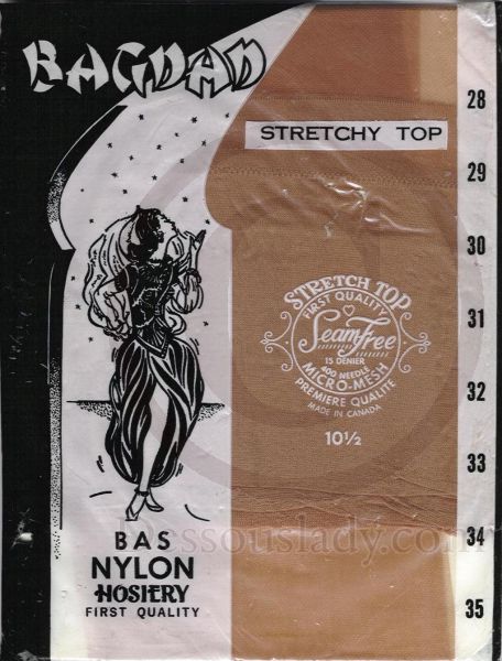 Bagdad echte Vintage Nylons US Nylonstrümpfe 10,5 M