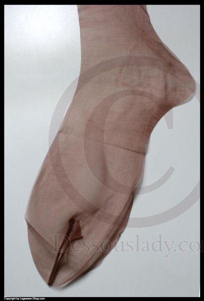 Braune Vintage Barefoot US Nylonstrümpfe Gr. 11