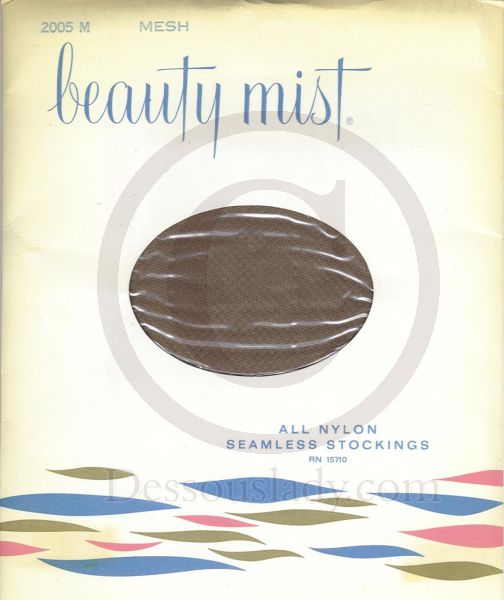 Beauty Mist Seamless Girdle Stockings US 9 M