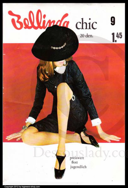 Bellinda Chic retro Seamless Nylons Sz 9 Long