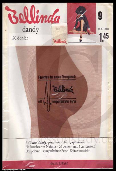 Bellinda Dandy old German Seamless Nylons Sz 9 XXL