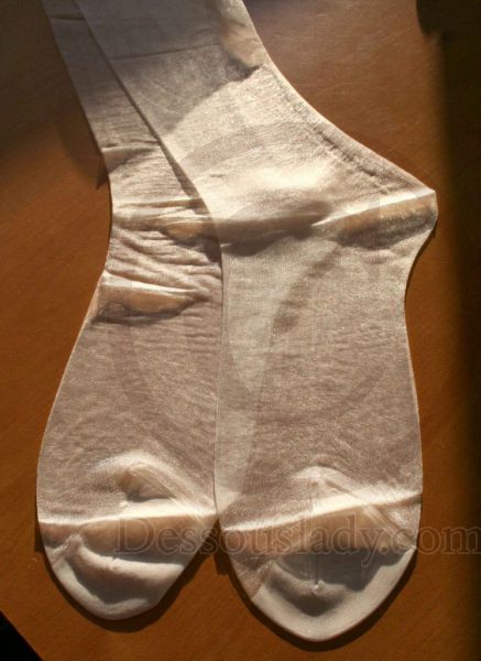 Bryans glänzende alte US Nylons Weiss Gr. 9,5