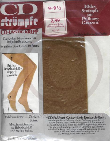 CD Strapsstrümpfe 30 Den Größe 9-9,5