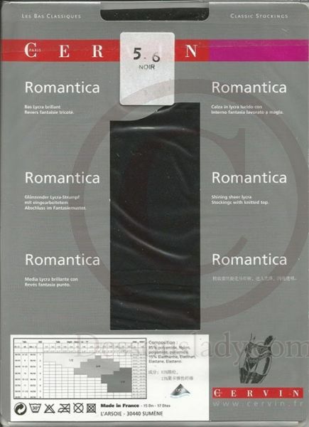 Cervin Romantica Nylonstrümpfe Nylons Schwarz XXL-XXXL