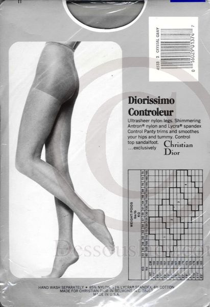 CHRISTIAN DIOR Diorissimo PANTYHOSE TIGHTS Sandalfoot