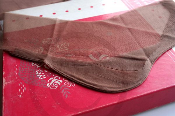 Nylon Hosiery Vintage Cuban Heel Nahtstrümpfe Nahtnylons 8,5