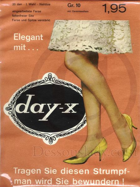 Day-X RHT Vintage Nylon Stockings Sz 10