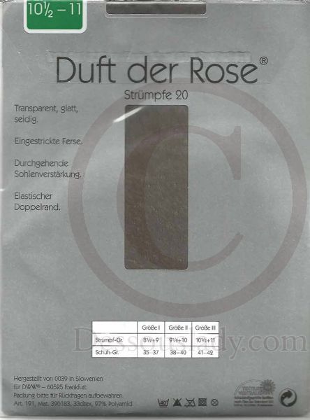 Duft der Rose Straps Feinstrümpfe Graphit 10,5-11