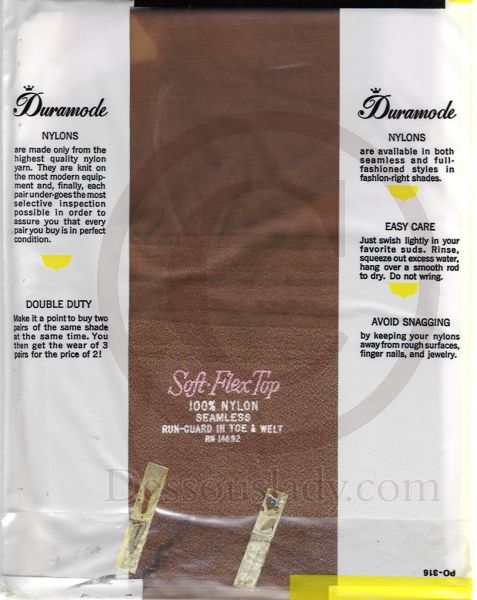 Duramode braune Vintage US Nylonstrümpfe RHT Nylons