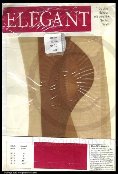 Elegant Vintage Nylons Strümpfe Gr 10 XL