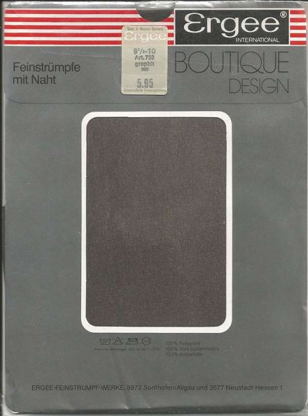 Stockings Ergee Boutique Design with Seam 9,5-10