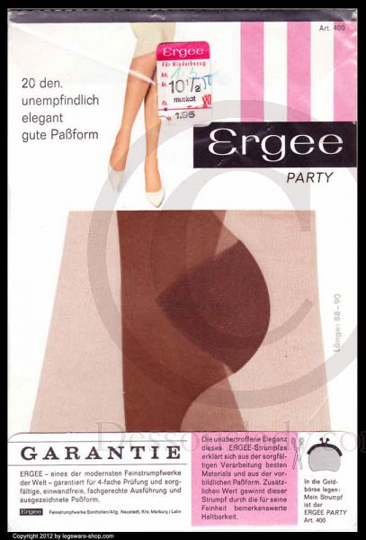 Ergee Party 90 cm lange Feinstrümpfe Nylons 10,5 XL