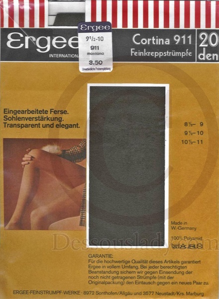 Ergee Cortina 911 Stockings Sz 9,5-10